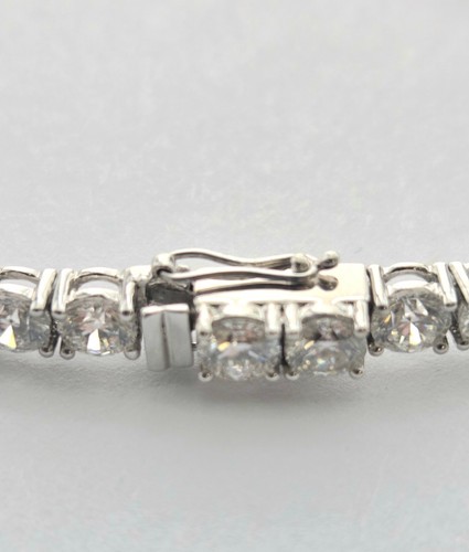 Stunning 3.13Ct Diamond Ladies Tennis Bracelet 14K White Gold Lab Grown- 7.5" - Picture 4 of 6