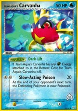 Pokemon - Team Aqua's Carvanha - 25/95 - Uncommon - EX Team Magma vs Team Aqua -
