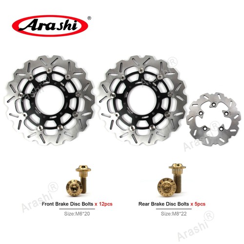 for Suzuki GSXR1000 2009 - 2015 2010 Front Rear Brake Rotor and Bolts Screws - Picture 12 of 14