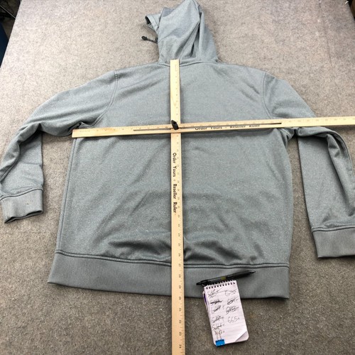 Under Armour Hoodie Mens XL Gray Orange Logo Storm Fleece Gym Sweatshirt* - Picture 12 of 14