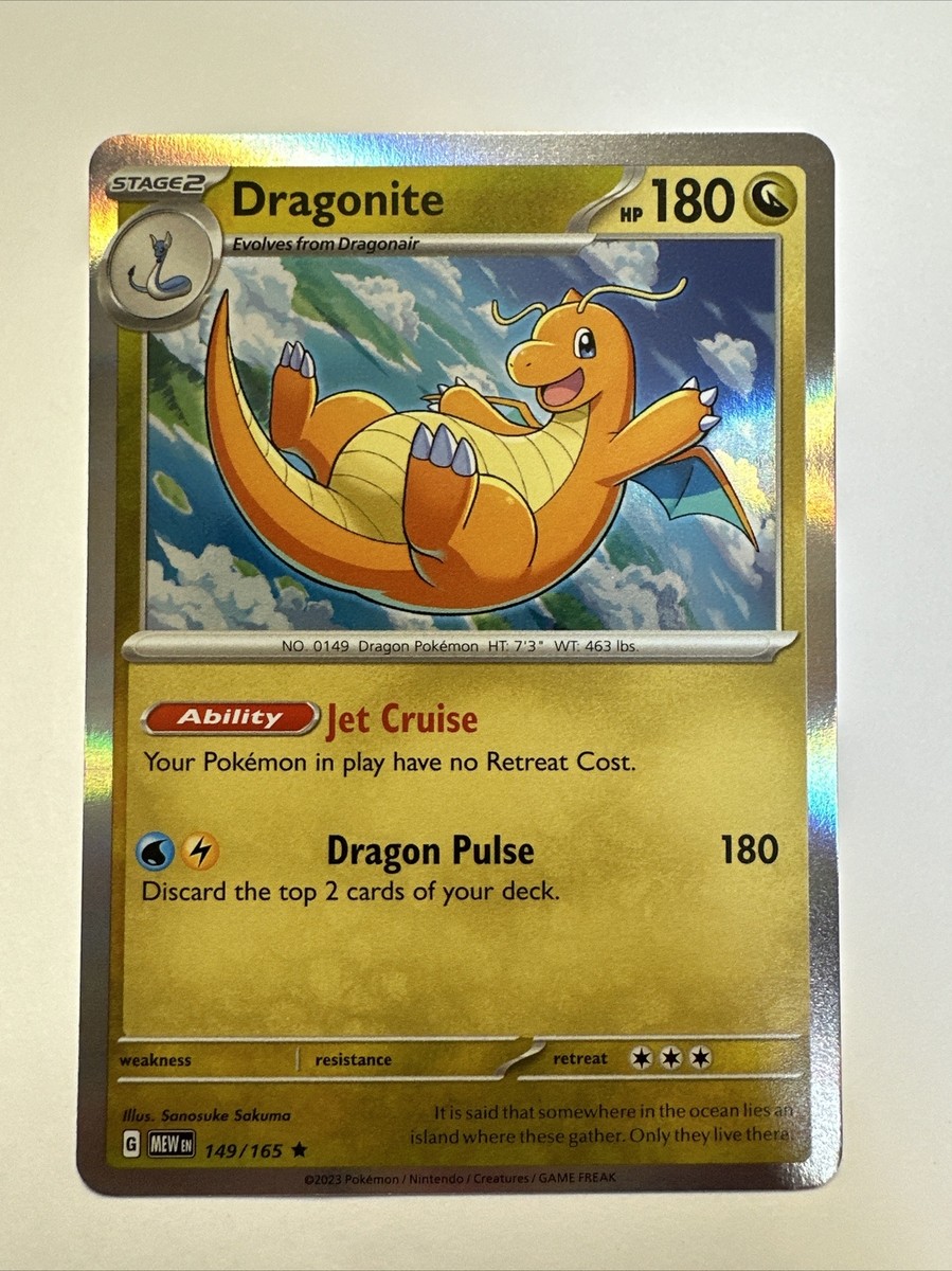 Dragonite ポケモンカード #149 Dragonite Pokemon Card Holo No.149 FOSSIL Japanese Nintendo