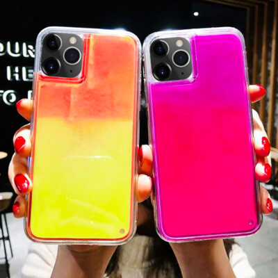 Glow Luminous Neon Sand Case For iPhone 16 15 14 13 12 Pro