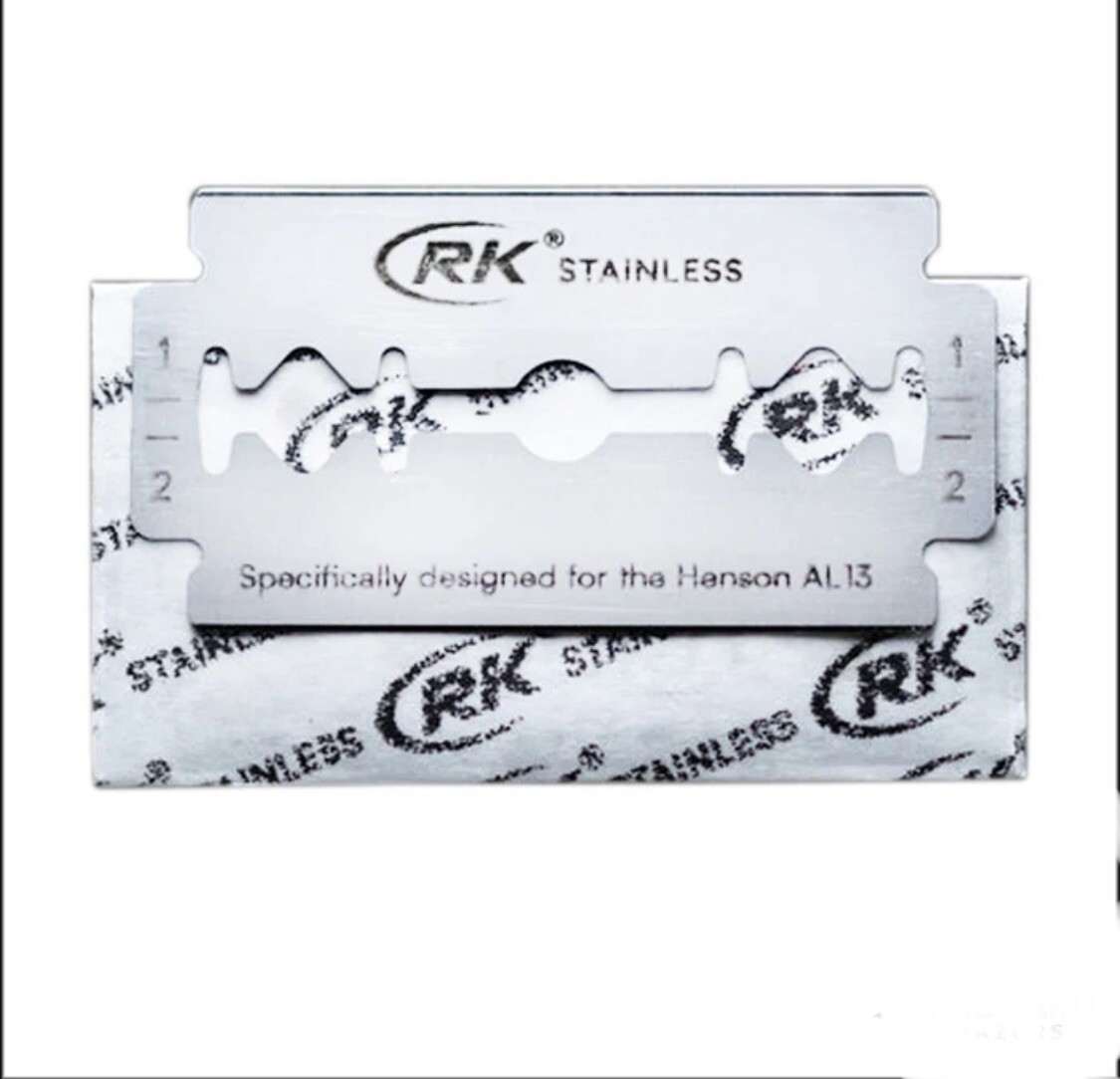 RK Stainless Double Edge Razor Blades for Henson AL13 Safety Razor 100 ...