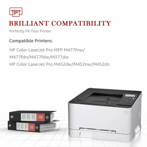4 pk CF410A - CF413A Toner Cartridge For HP 477A LASERJET M477fdn M477fdw M452dn - Picture 4 of 6