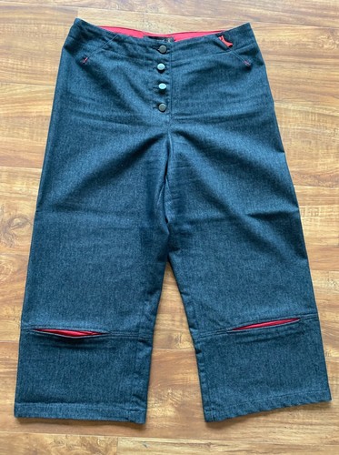 Cop. Copine Paris Damen Junior dunkelgrau Capri kurze Hose unten Taschen Gr. 38 - Bild 20 von 24