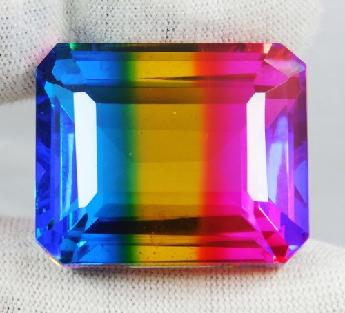 75.55 Ct Top Quality Natural Bi color Tourmaline Loose Gemstone From Afghanistan - Picture 5 of 6