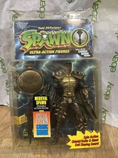 McFarlane Toys Gold Medieval Spawn Ultra-Action Figure w/ Comic Sealed MOC