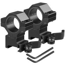 1/2PC Quick Release Scope Sight Rail Mount 1In/25.4mm Ring for 20mm Picatinny