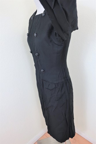 Vintage GIVENCHY NOUVELLE Black JackieO Long Sleeve Dress Small to M 4 5 6 - Picture 11 of 19