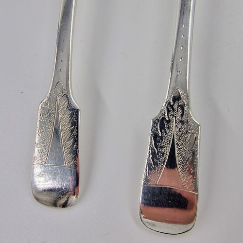 Antiguo par de cucharas georgianas de plata maciza de 1813 grandes pesadas para bayas 191 g 2127/9/VVN - Imagen 6 de 7
