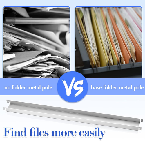 Lateral Front to Back File Bar Rails Hanging File Rails Filing Cabinet Parts Sta - Picture 6 of 12