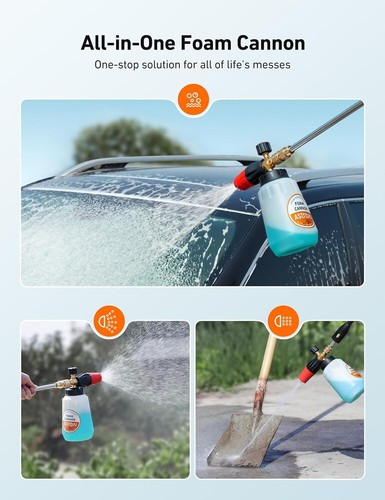 Snow Foam Lance Cannon Soap Bottle Sprayer For Pressure Washer Gun Jet Car Wash - Picture 8 of 12