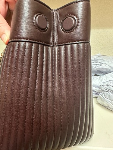 Coach 22751 Turnlock Edie Quilted Leather Carryall Shoulder L Bag Oxblood NWT - Picture 13 of 15