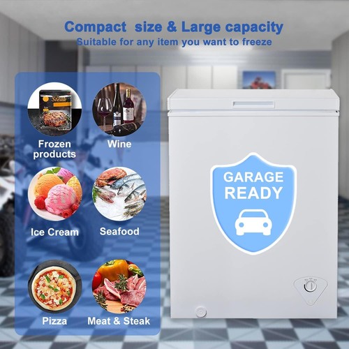 Smad 7.0 Cu Ft Chest Freezer Water Drain Garage Kitchen Upright Deep Freezer - Picture 7 of 8