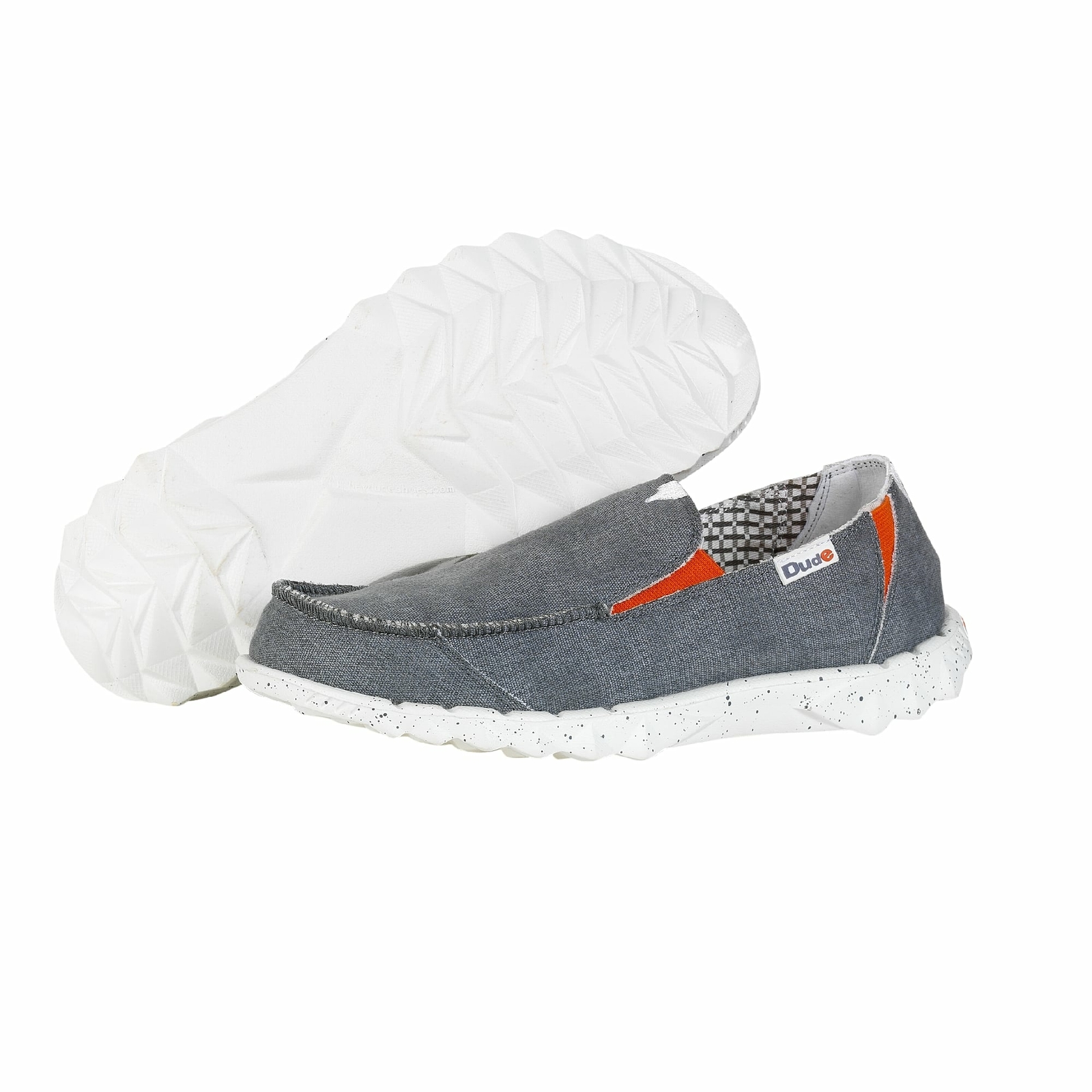 Hey Hey Hey Dude shoes Women's Farty Youth Funk Grey Slip on shoes 121c02 Hey Hey Hey Dude shoes Women's Farty Youth Funk Grey Slip on shoes 121c02