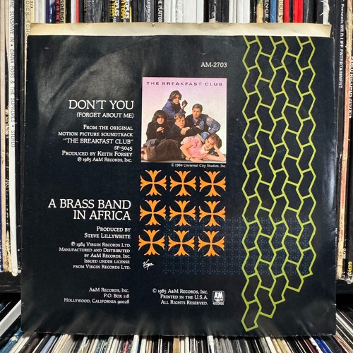 SIMPLE MINDS - DON'T YOU (FORGET ABOUT ME) / A BRASS BAND IN AFRICA (7") 1985!! - Bild 2 von 4