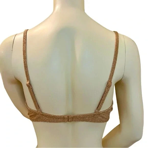 Sujetador Out From Under Gold con aros brillantes mediano Foto 2 de 4