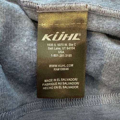 KUHL Womens 1/4 Zip Pullover Top LG Blue Base Layer Gorpcore Outdoor Hiking Camp - Picture 9 of 12