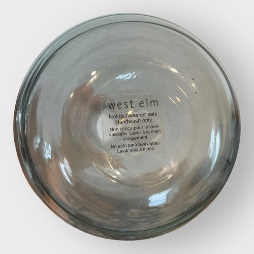 West Elm Modern Clear Recycled Glass Vase Hand Blown 12.5” GREAT CONDITION - Picture 8 of 8