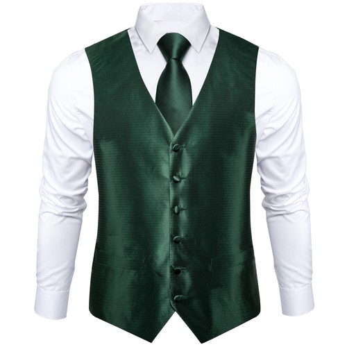 Mens Waistcoats Paisley Floral Vest Tie and Pocket Square Cufflinks Set Wedding - Picture 154 of 155