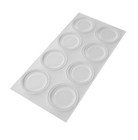 8 Clear Self Adhesive Flat Rubber Feet, Bumper Pads for Crafts, Glass, Cabinets