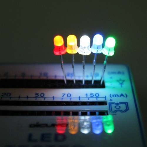 3MM LED Dioden, Mehrfarbige LED Leuchtdiode, Rundkopf mit Farbe, Multicolor L... - Bild 8 von 9