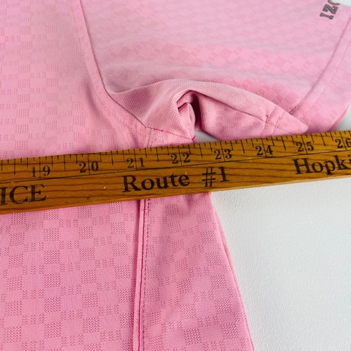 Izod Men's Pink Golf Polo Shirt L/G Breast Cancer Awareness Lightweight & Breath - Picture 5 of 7