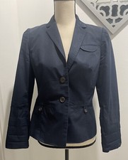 BANANA REPUBLIC NAVY BUTTONS LONG SLEEVE LINED WOMENS BLAZER/JACKET SIZE 4