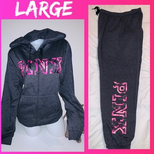 victoria's secret pink hoodie and sweatpants