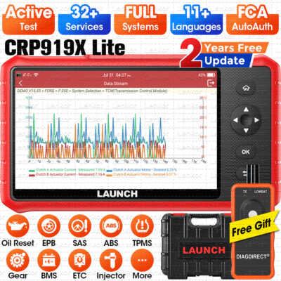 LAUNCH CRP919X Lite OBD2 Bidirectional Scanner Full System Diagnostic Coding