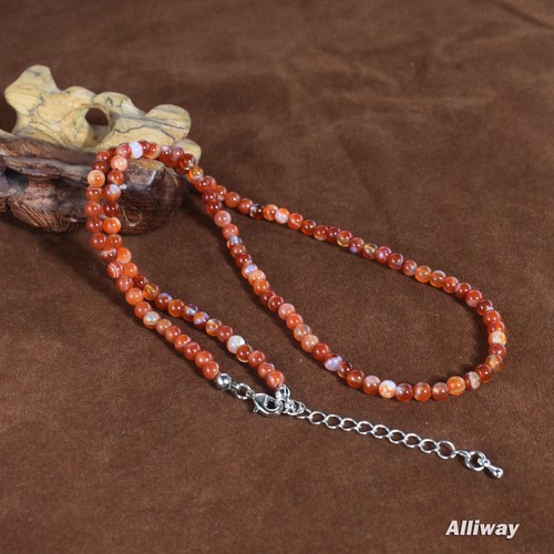 Kristall Edelstein Perlen Halskette 4 mm Jaspis Opal Achat Quarz Amethyst Stein - Bild 259 von 603