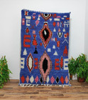BLUE STUNNING BENI OURAIN Rug Barbie Blue  rug Moroccan Rug Sheep Wool Rug