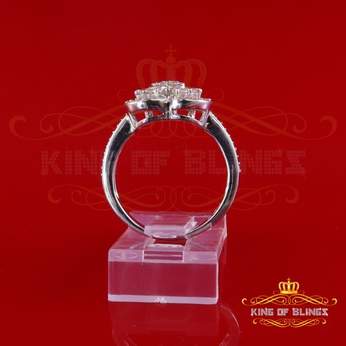 Womens 925 Sterling Silver White 1.00ct VVS 'D' Moissanite Heart Rings Size 7 - Picture 7 of 12