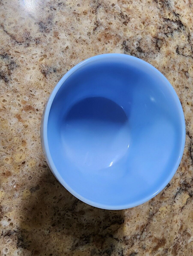 Jeanette Doric Delphite Blue Sherbet Dessert Ice Cream Cup Vintage Depression - Picture 2 of 4