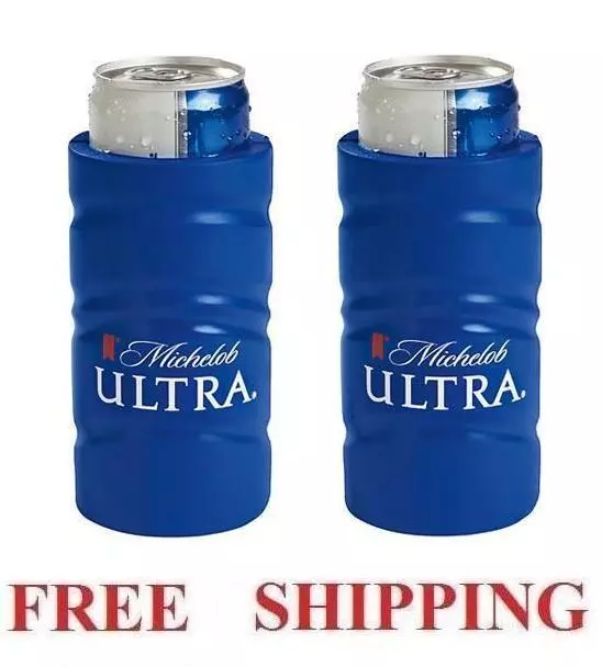 MICHELOB ULTRA 2 SLIM CAN FOAM COOLER & 1 BOTTLE KOOZIE HUGGIE COOLIE NEW  GOLF