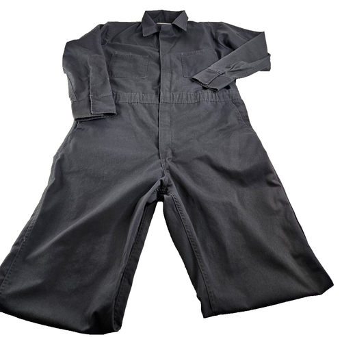 Vtg Unitog Mechanic Jumpsuit Coveralls Men 46 Long Blue Union USA Farm Flaws - Afbeelding 3 van 20