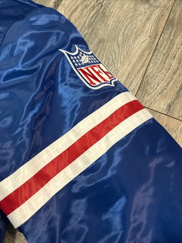 Nwt’s New York Giants Starter Satin Bomber Jacket Men’s Xl Double Sided Logos - Picture 11 of 20