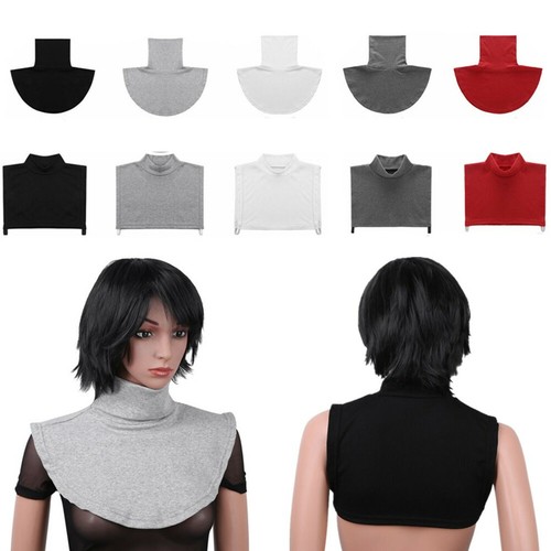 Women Faux Turtleneck Neck Dickey False Mock Blouse Half Top Collar Neck Covers - Picture 1 of 22