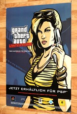 Grand Theft Auto Liberty City Stories Game Store Promo Poster PSP PS2 Very Rare