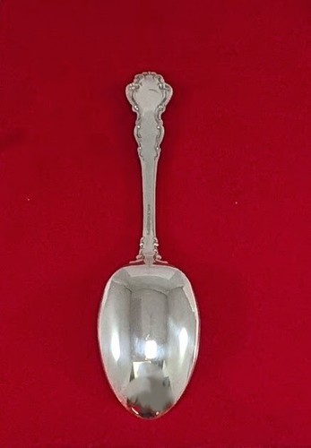 Spanish Baroque Reed & Barton 1965 Sterling Silver Serving Spoon, 8.5" - Picture 2 of 3