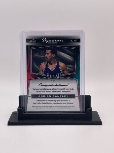2024 Leaf Metal Signature Series Adrian Dantley 1/1 Pink Crystal Auto BL-AD1 - Picture 2 of 2