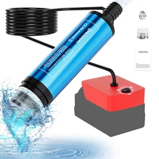 Cordless Submersible Water Pump Compatible For Milwaukee 18V Battery,400GPH P...