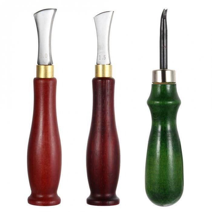 New 19piece/set leather sewing tool craft DIY hand-stitched awl waxing thimble Goedkope superwinst