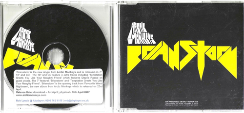 Arctic Monkeys - Brianstorm - seltene 2007 UK Promo CD
