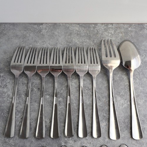 Oneida Besteck AA-15 Edelstahl Wirbel Gabeln Löffel Messer Set 38 Stück - Bild 8 von 18