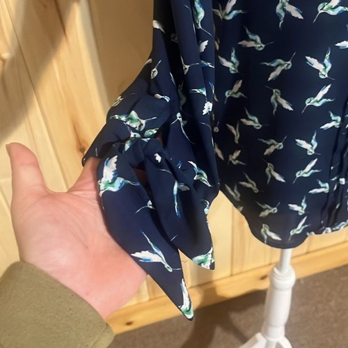 41 Hawhorn Hummingbird Tie Sleeve Blouse Size S - 第 3/7 張圖片