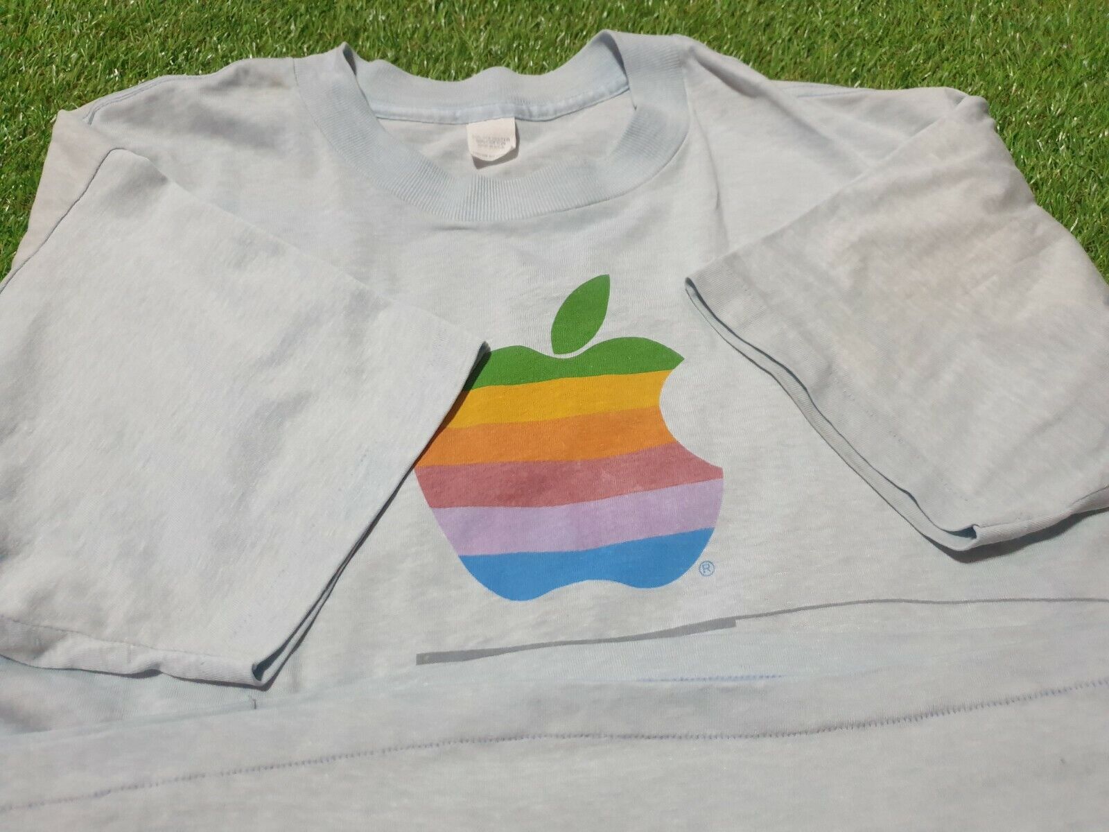 vintage 80's single stitch Apple Macintosh t-shirt original logo steve jobs XL