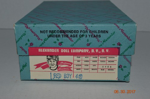 Madame Alexander Doll~8"~#440~Red Boy~Storyland~Brown Hair~In Box~Made In USA - Picture 5 of 5