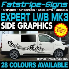 to fit PEUGEOT EXPERT MK3 LWB L2 GRAPHICS STICKERS DECALS STRIPES CAMPER VAN