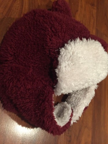 XS S 12 18 24 M BABY GAP Burgundy Sherpa Trapper Hat Mittens Baby Girl Boy NWT - Picture 3 of 3